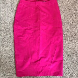 Express Hot Pink Pencil Skirt - Structured Sheath
